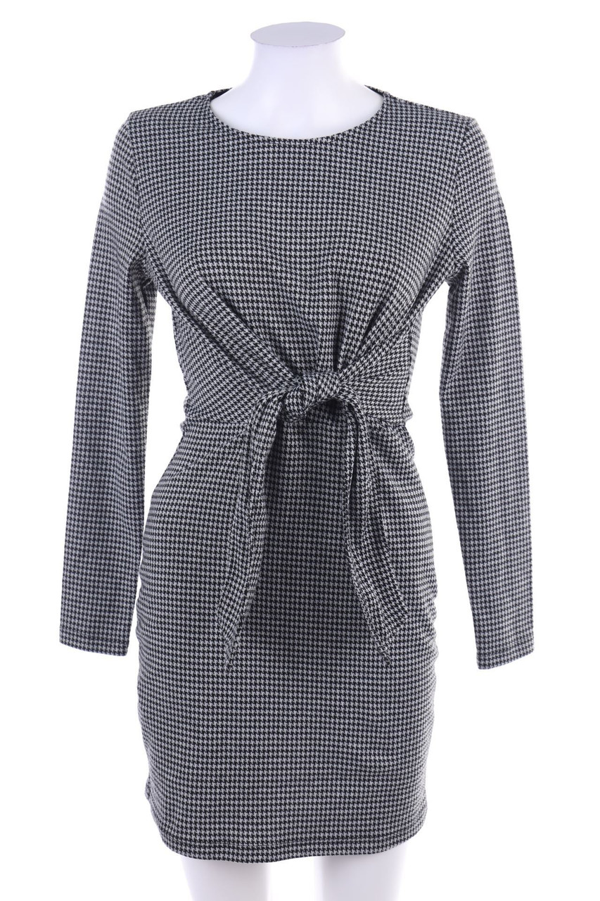 MANGO - Kleid mit Hahnentritt-Muster - S