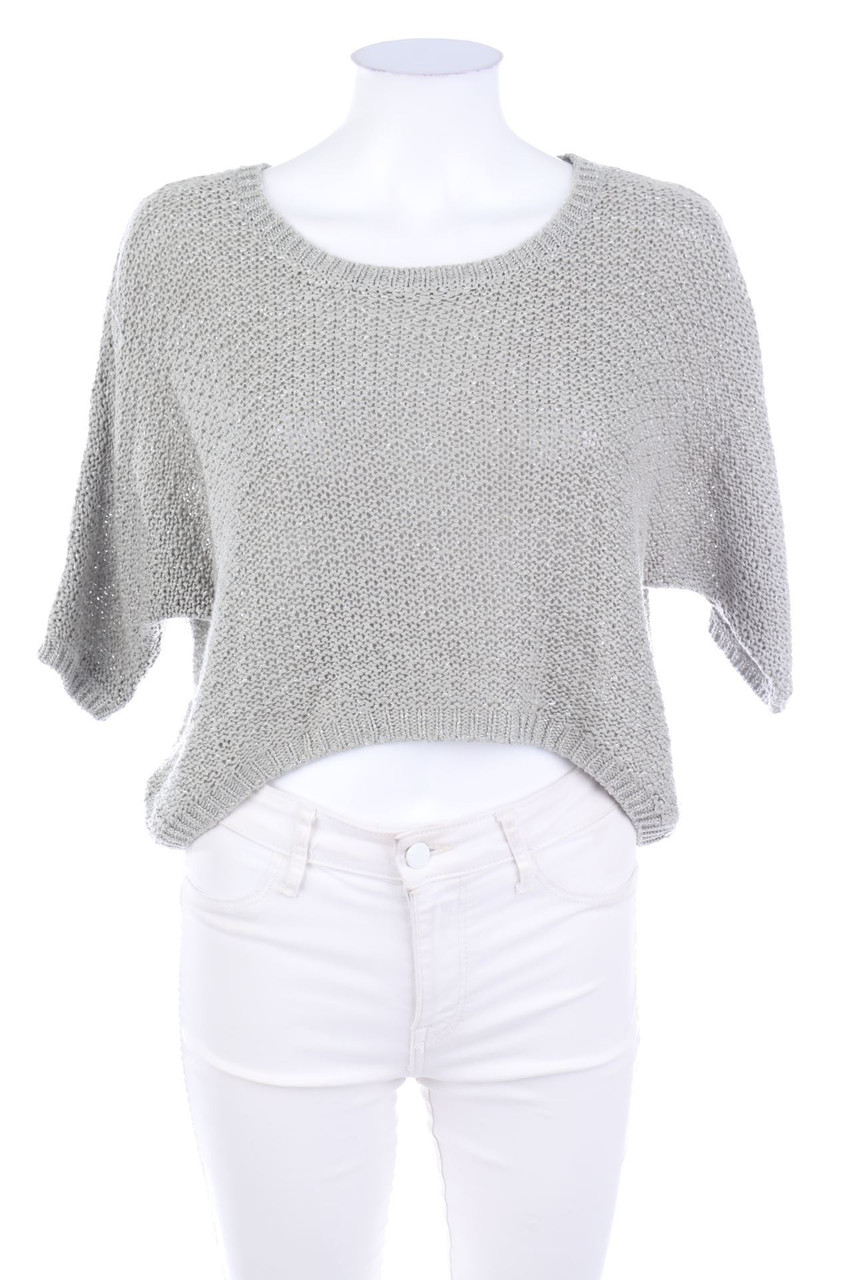 TALLY WEiJL - Oversize-Strick-Pullover mit Metallic-Effekt - XXS