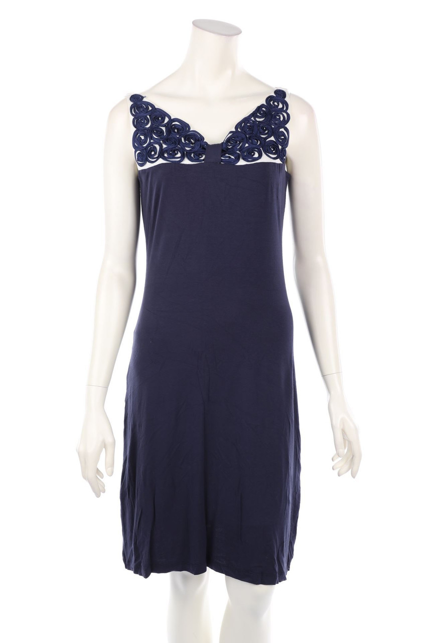 BARBARA TADDEI - Kleid mit Applikationen - D 36