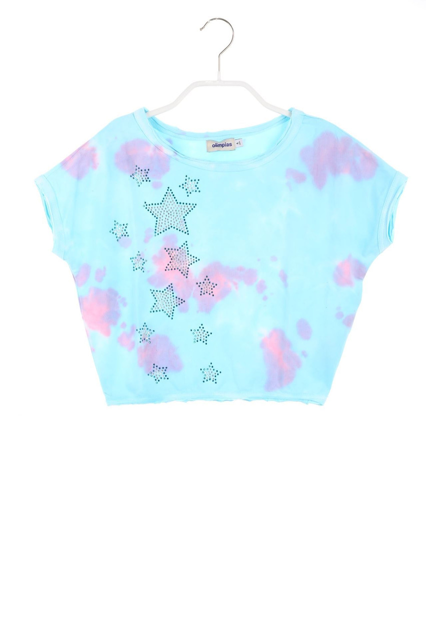 olimpias - Batik-T-Shirt mit Strass-Steinen - 104