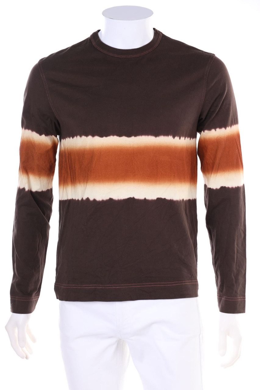 HUGO BOSS - Batik-Longsleeve-Shirt mit Rundhals aus Baumwolle - S