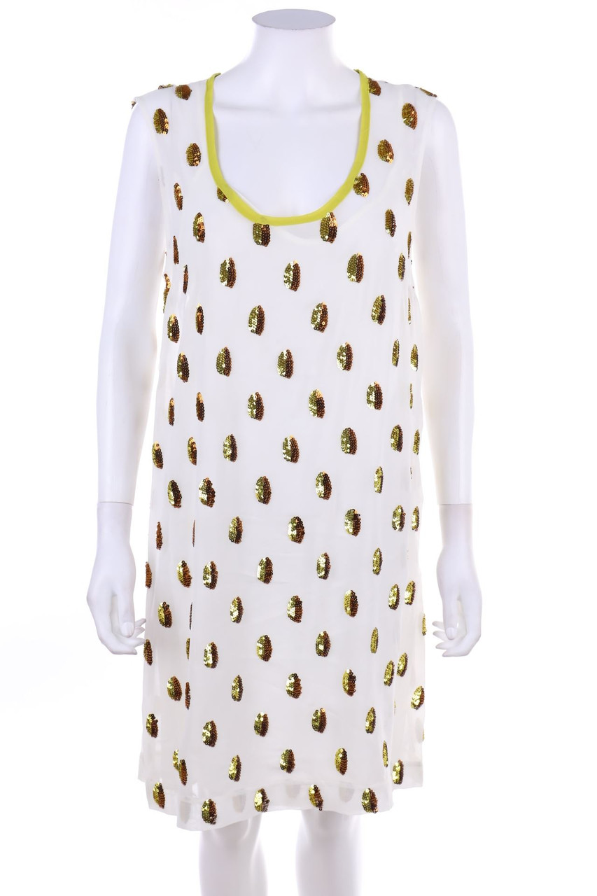 Suoli - Chiffon-Shift-Kleid mit Pailletten - D 38