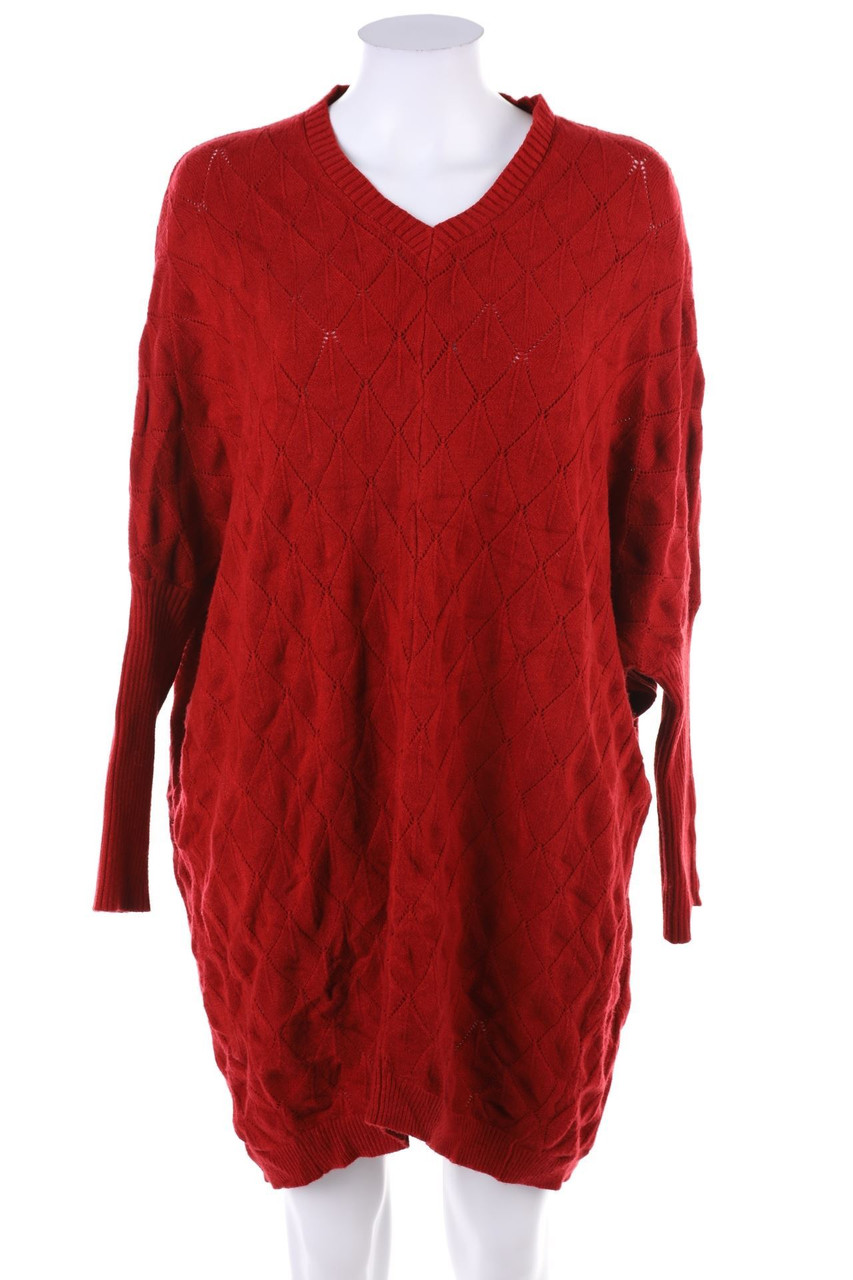 MC LORENE - Strickkleid mit geometrischem Muster - ONE SIZE