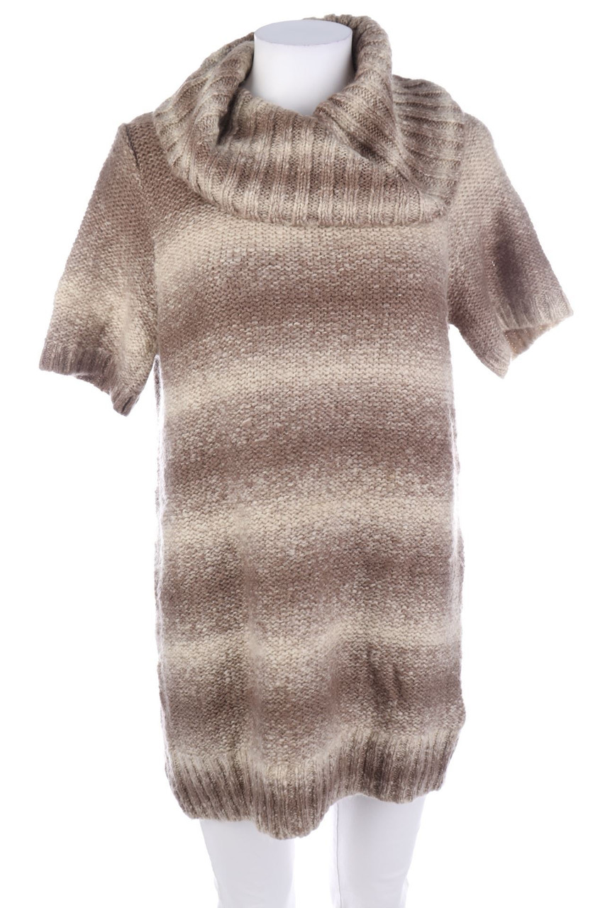 Ohne Label - Streifen-Strick-Pullover mit Rollkragen - XXL