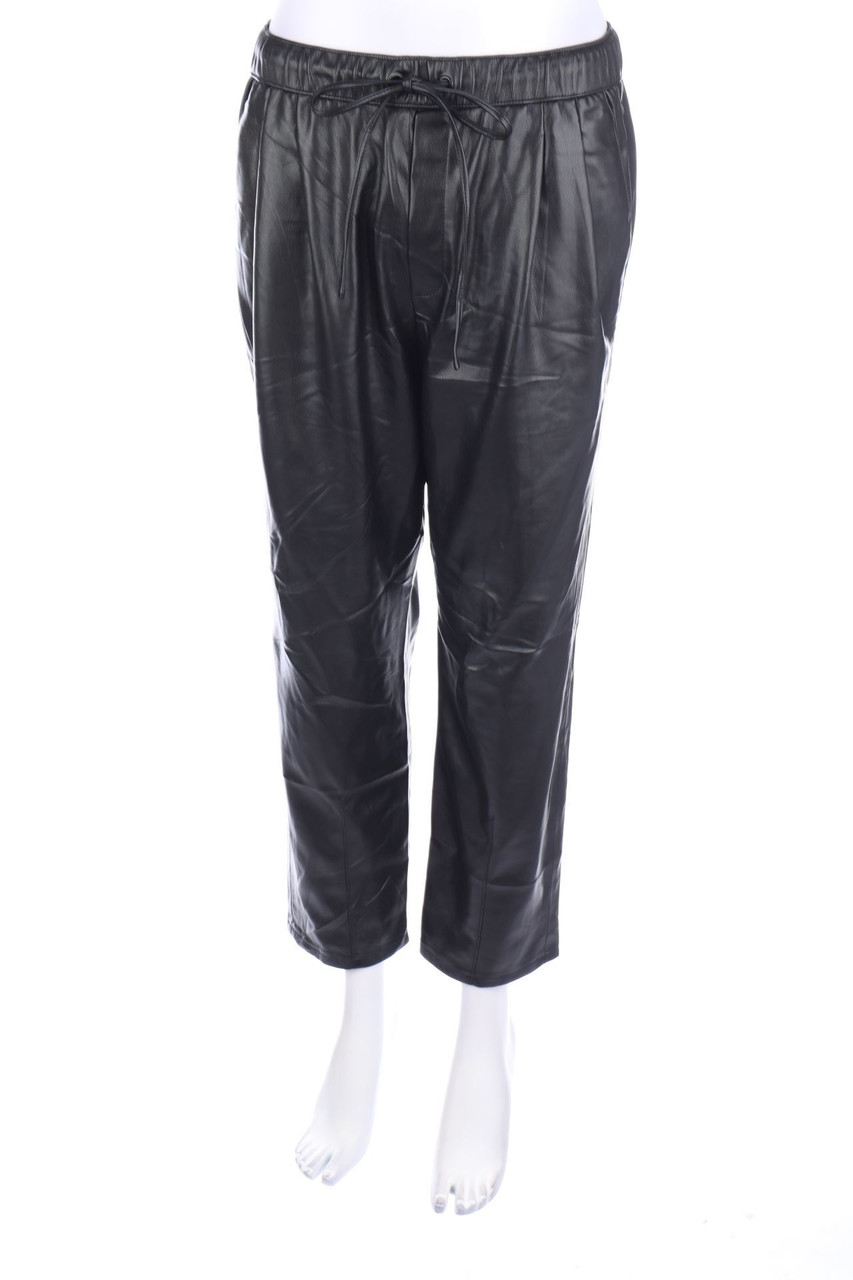 ZARA - Faux Leather-Jogger-Hose - M