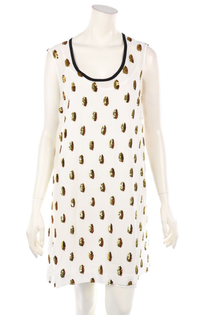 Suoli - Chiffon-Shift-Kleid mit Pailletten - D 36