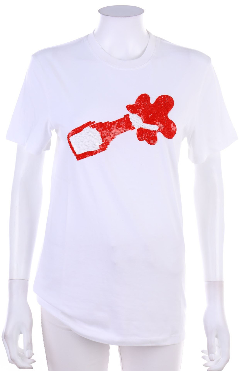 au jour le jour - Kurzarm-Shirt mit Pailletten - D 38