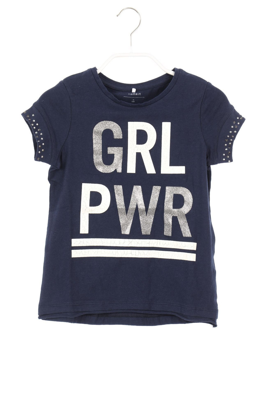 name it - T-Shirt mit Statement-Print - 116