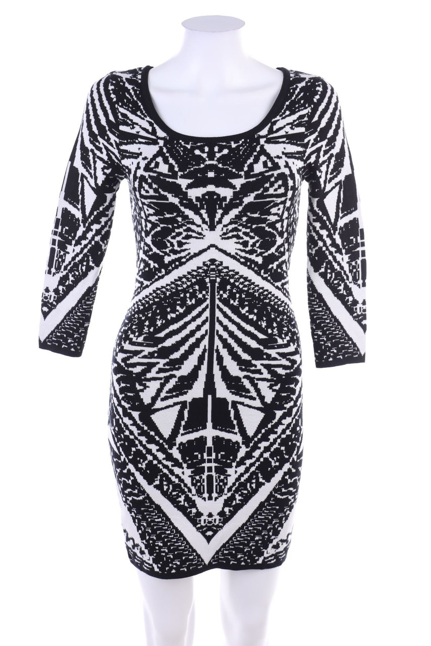 zebra - Strickkleid mit Print - S