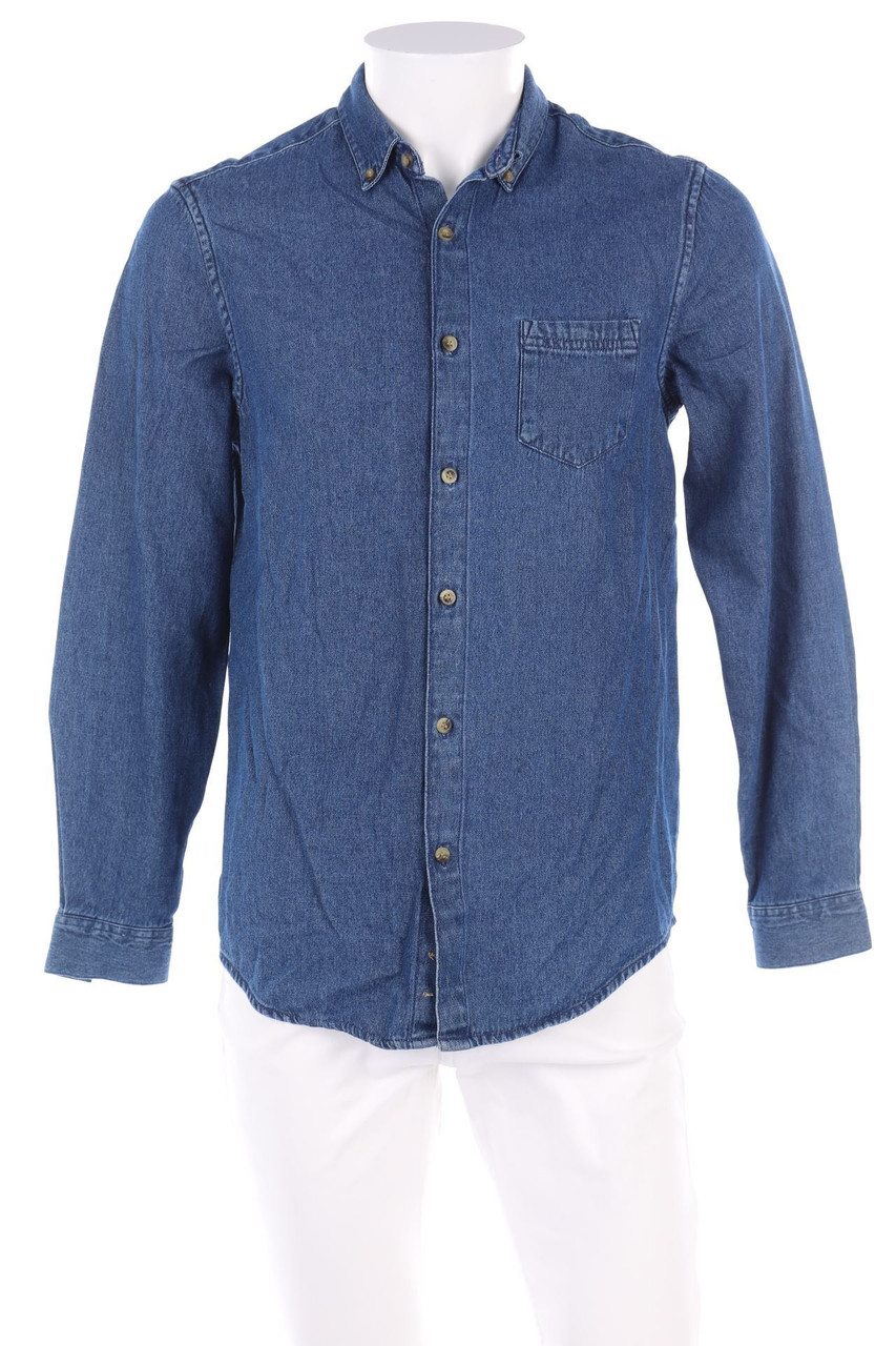 PULL&BEAR - Denim-Button-down-Hemd - S