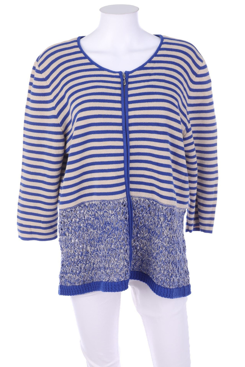 walbusch - Baumwoll-Cardigan mit Streifen - D 46