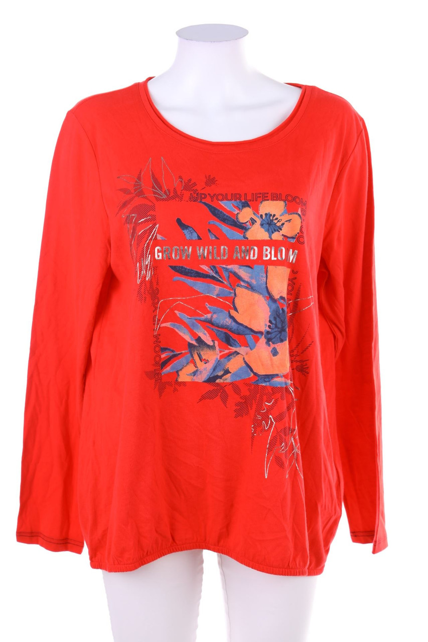 CECIL - Longsleeve-Shirt mit Blumen-Print - L