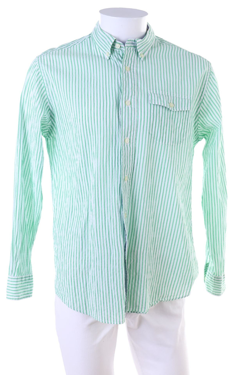 TOMMY HILFIGER - gestreiftes Hemd mit Logo-Stickerei - XL