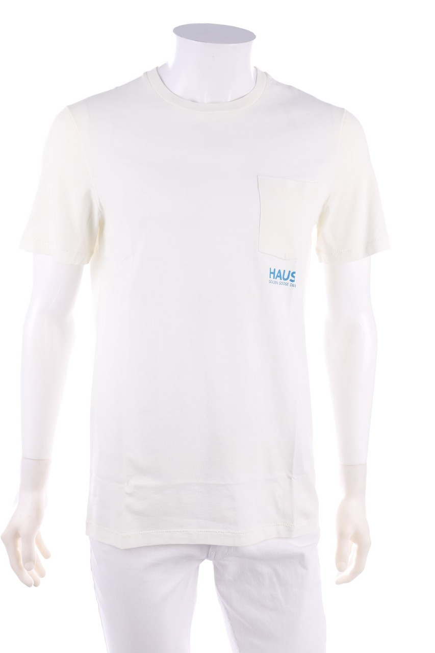 HAUS GOLDEN GOOSE - T-Shirt mit Rundhals aus Baumwolle mit Logo-Print - S