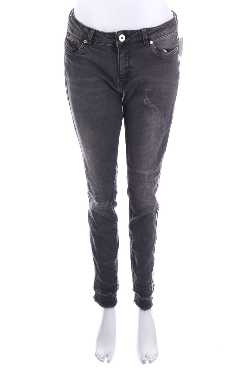 Ohne Label - Dark Denim Skinny-Jeans - L