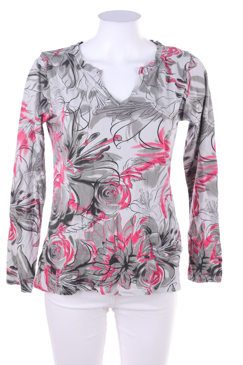 HEIMATLIEBE - Longsleeve-Shirt mit Blumen-Print - M