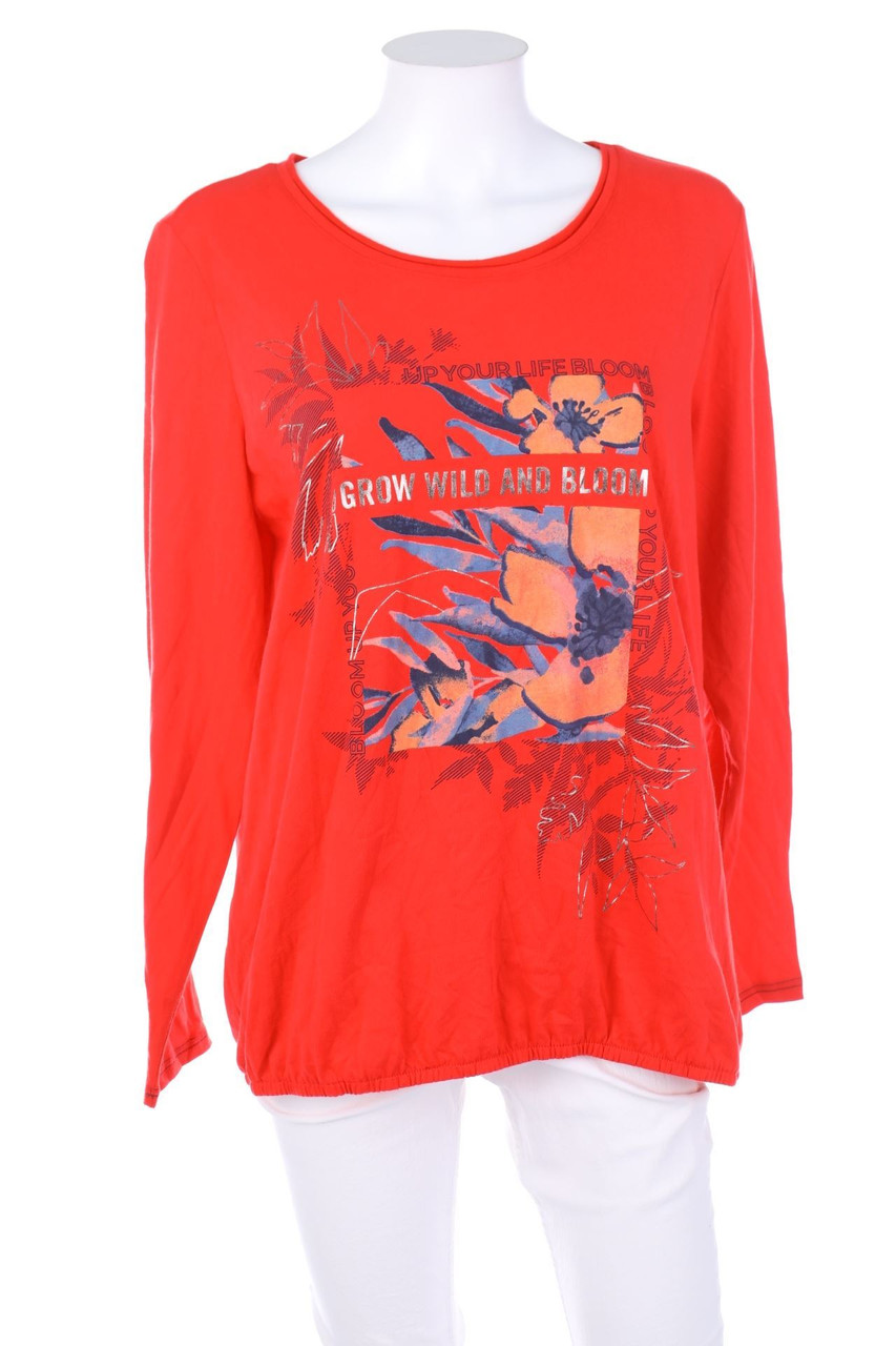 CECIL - Longsleeve-Shirt mit Blumen-Print - M