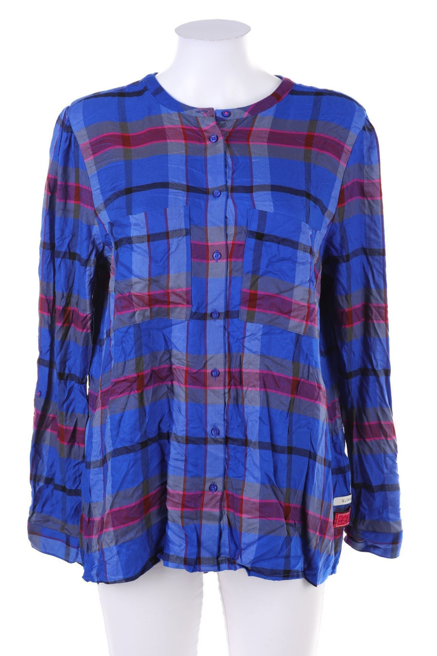 Street One - Karo-Bluse mit Roll-up-Manschette - D 40