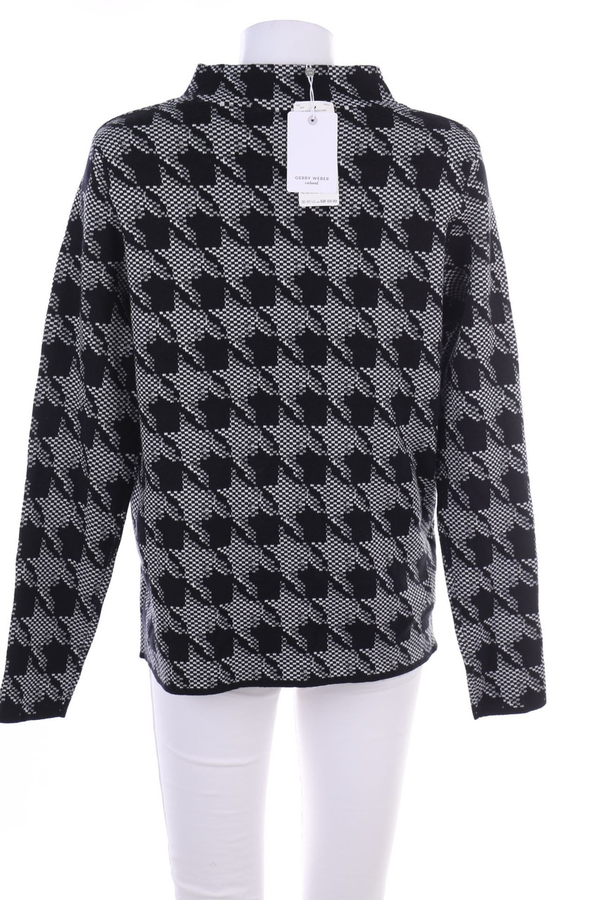 GERRY WEBER Strick-Pullover mit Hahnentritt-Muster D 40 secondhand