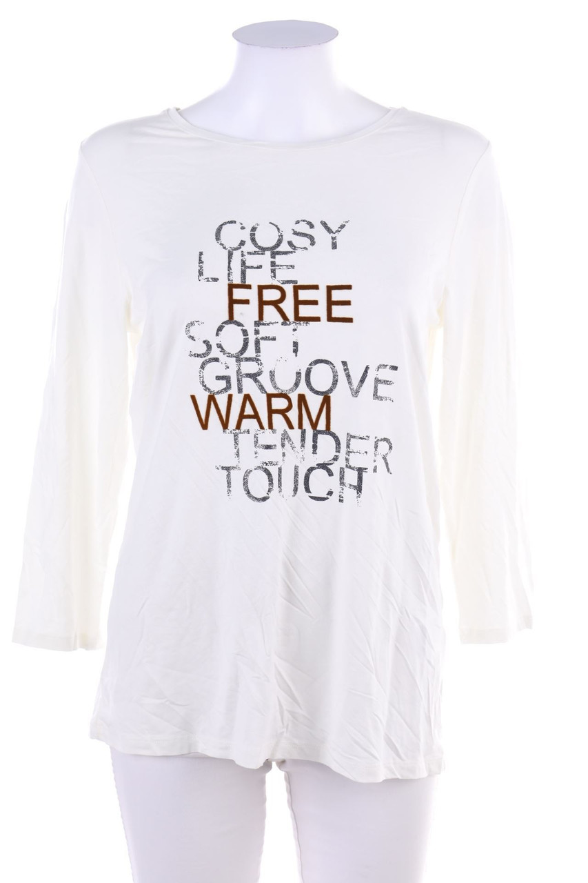 MORE & MORE - Shirt mit Statement-Print - D 40