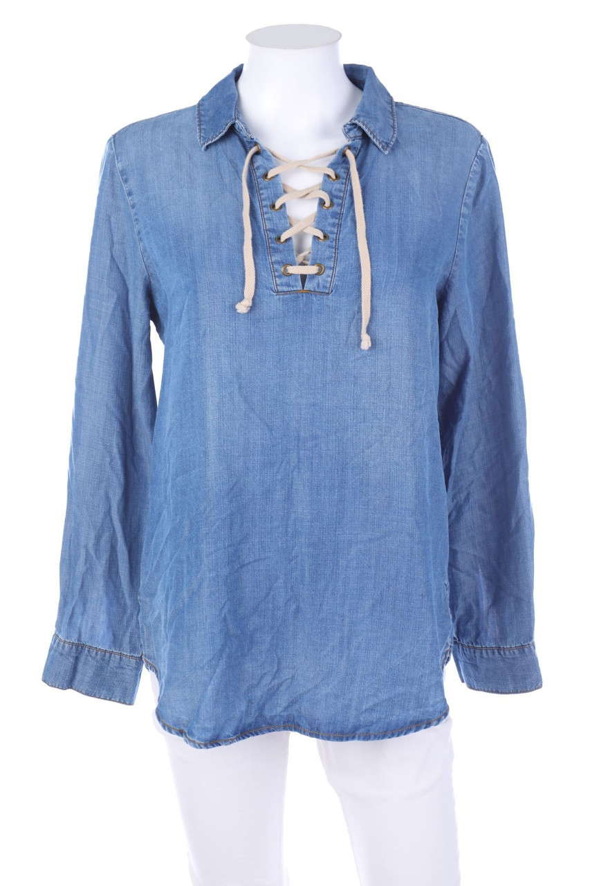 Workshop Republic Clothing - Denim-Bluse mit Schnürung - M