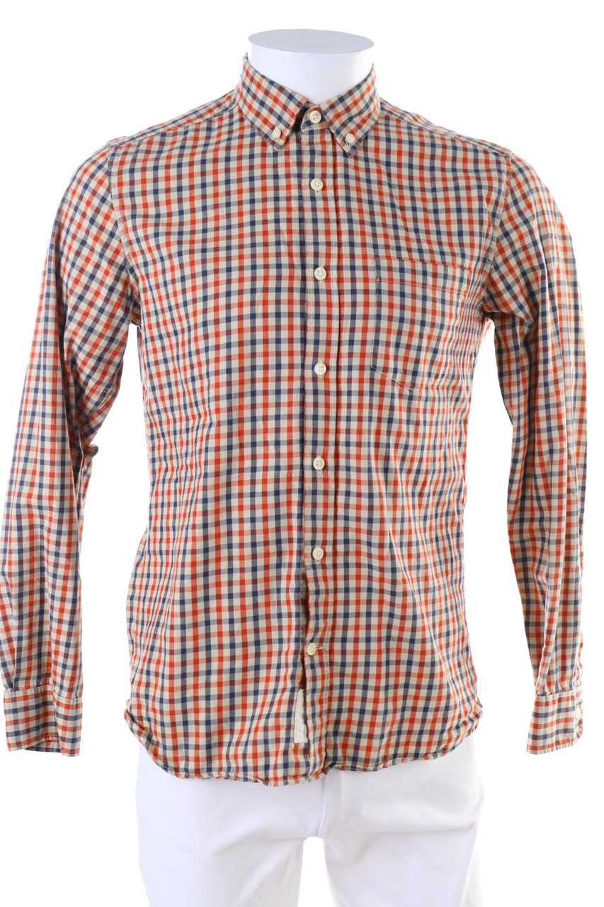 H&M LOGG - kariertes Button-down-Hemd - M