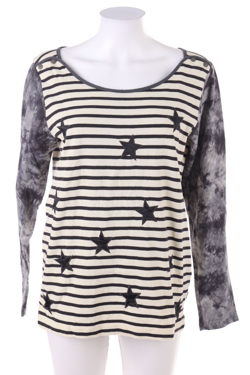 MAISON SCOTCH - Streifen-Pullover mit Print - L