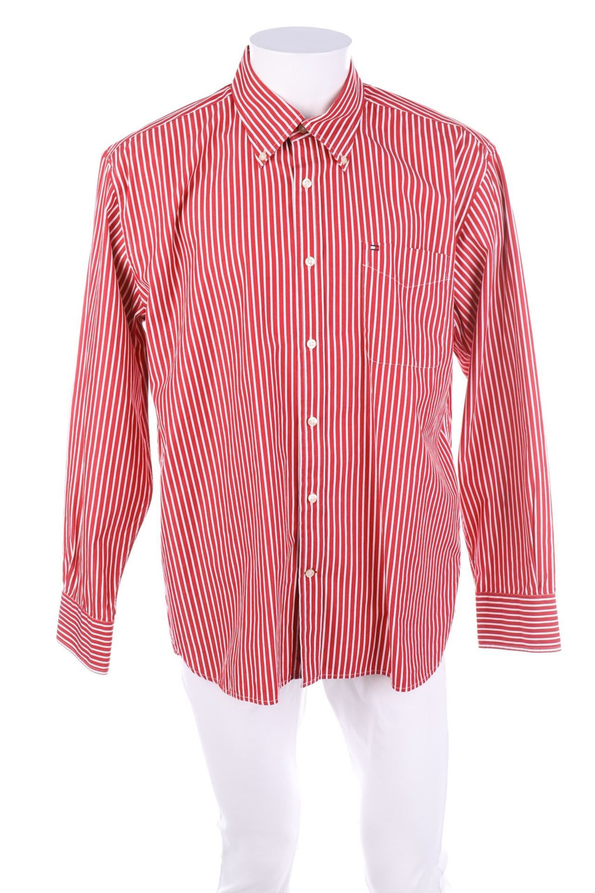 TOMMY HILFIGER - gestreiftes Button-down-Hemd aus Baumwolle - XL
