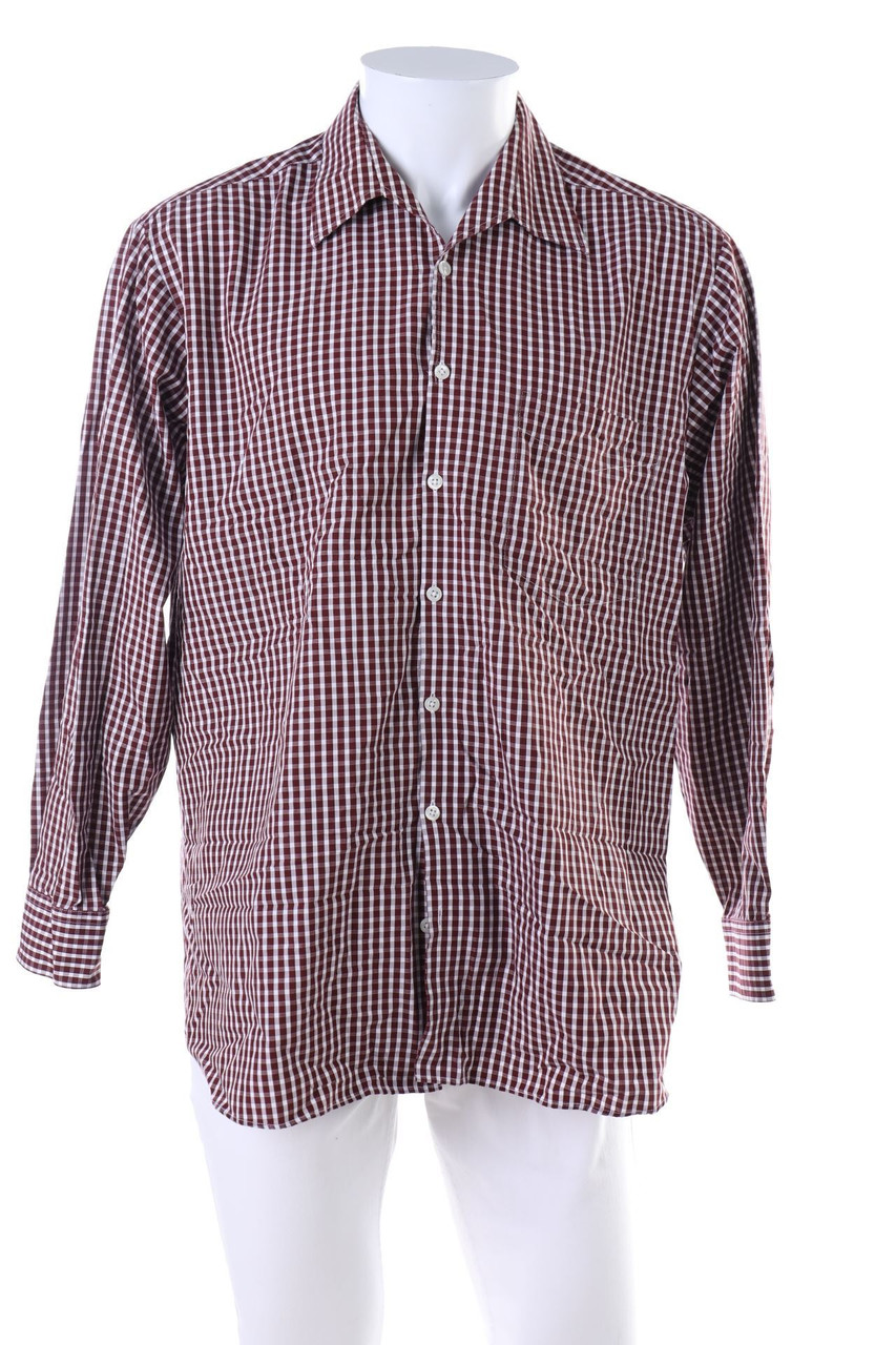 walbusch - kariertes Kurzarm-Hemd aus Baumwolle - 42