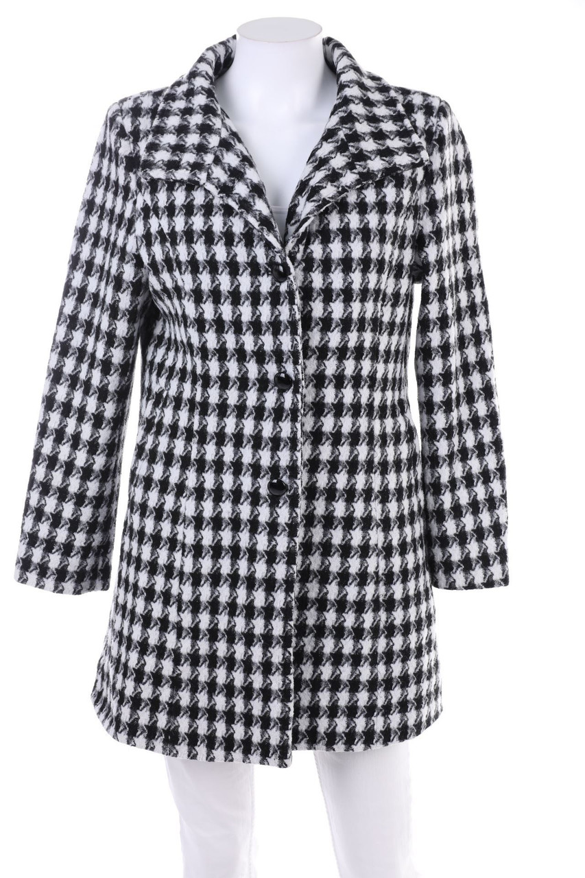 ELLEN ROSE - Mantel mit Hahnentritt-Muster - L