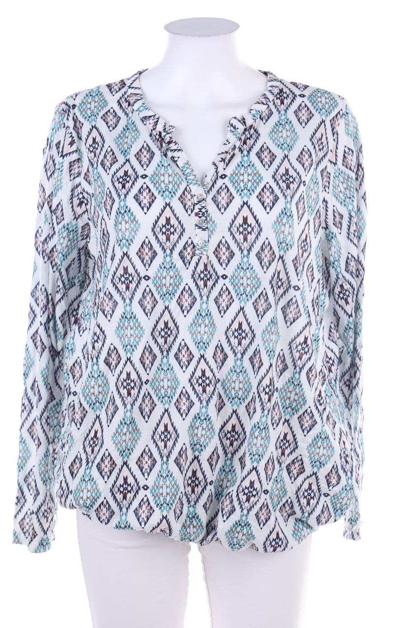 Lea H. - Print-3/4-Arm-Shirt mit Tunnelzug - M