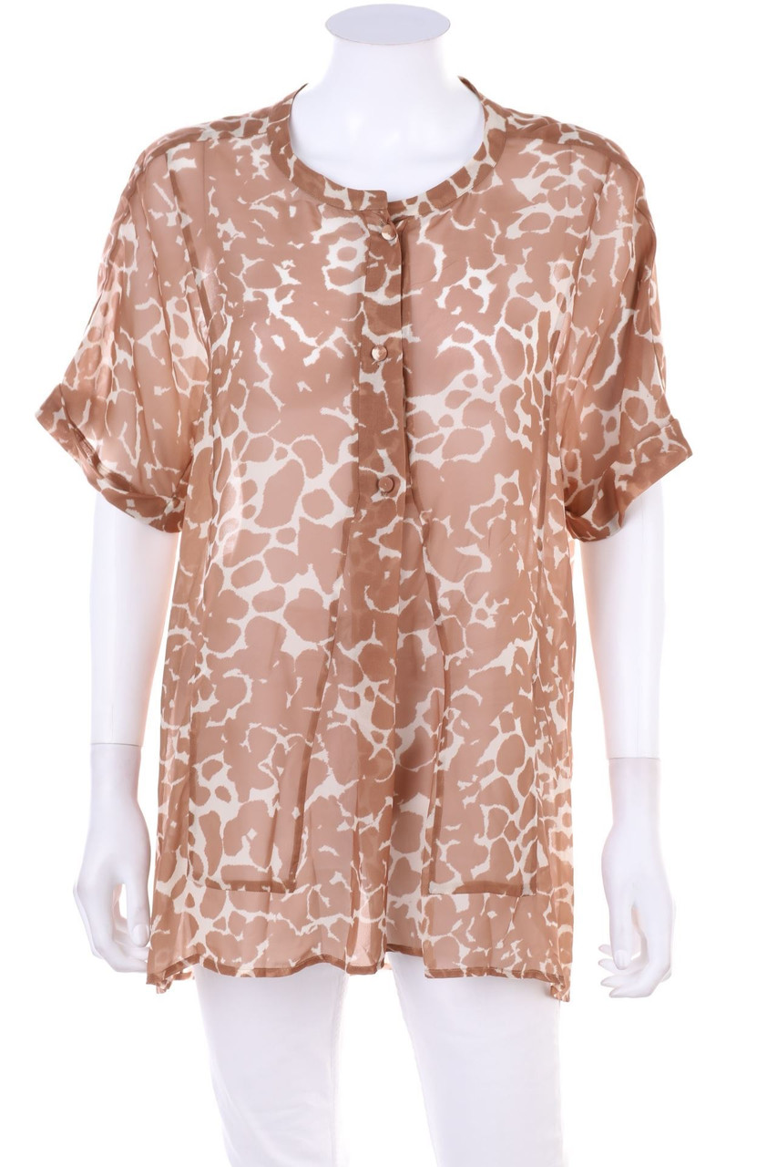 NEW YORK INDUSTRIE - Kurzarm-Bluse mit Animal-Print - D 36