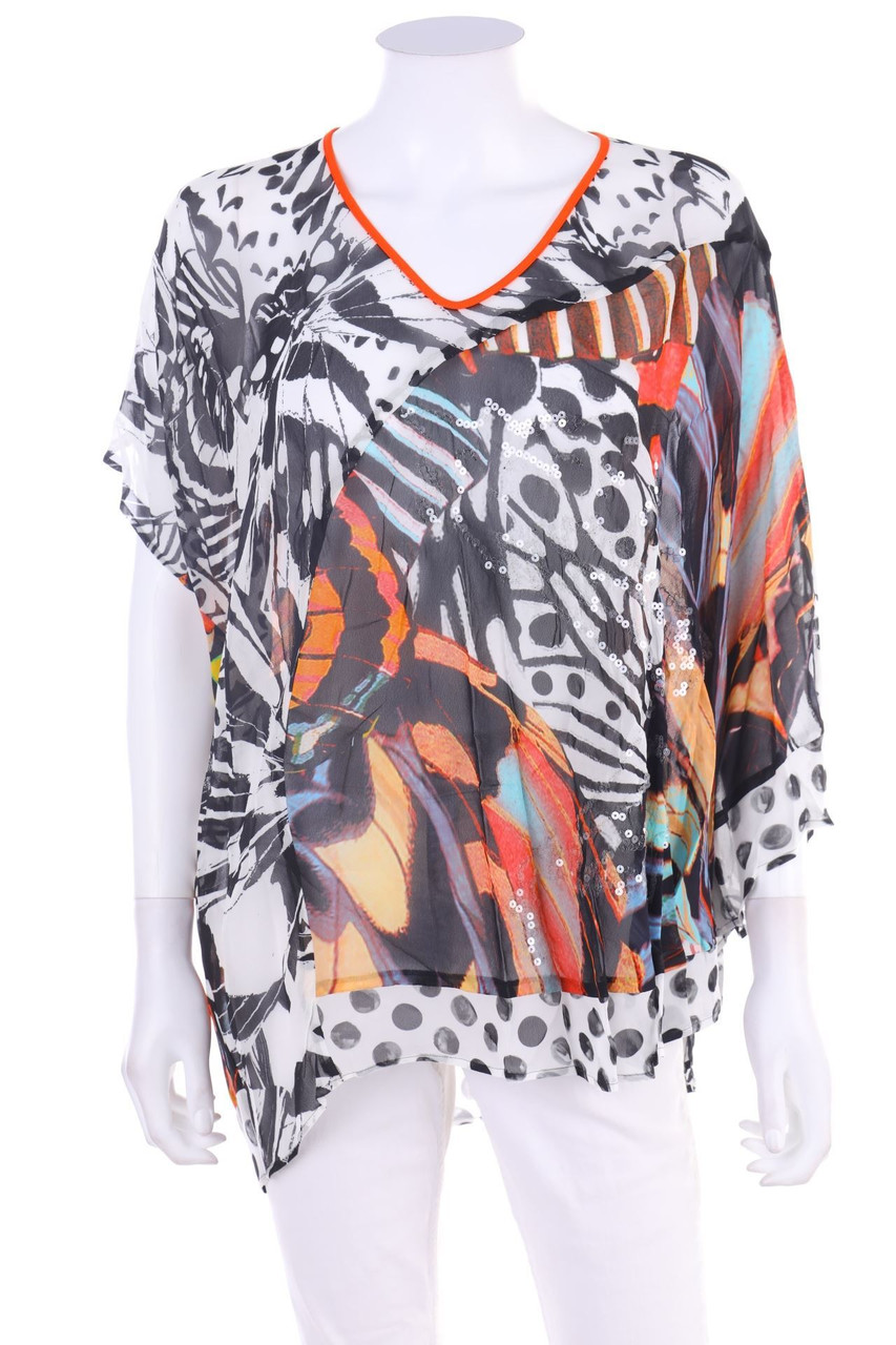 PIANURASTUDIO - Bluse mit asymmetrischem Schnitt - D 34