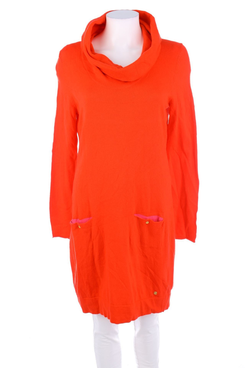 ESPRIT - Strickkleid mit Schalkragen - L