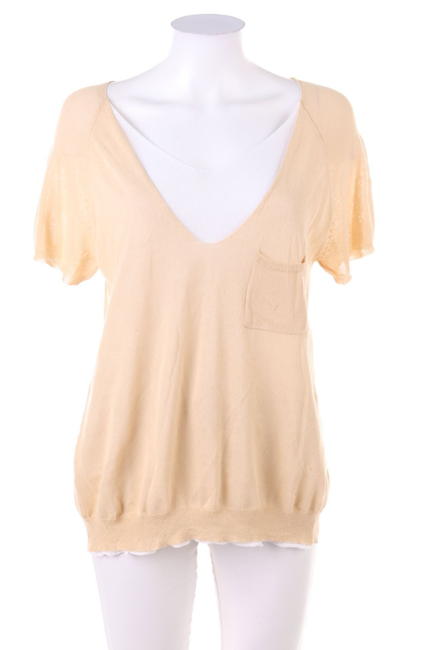 SECONDHAND - Kurzarm-Strick-Pullover - L