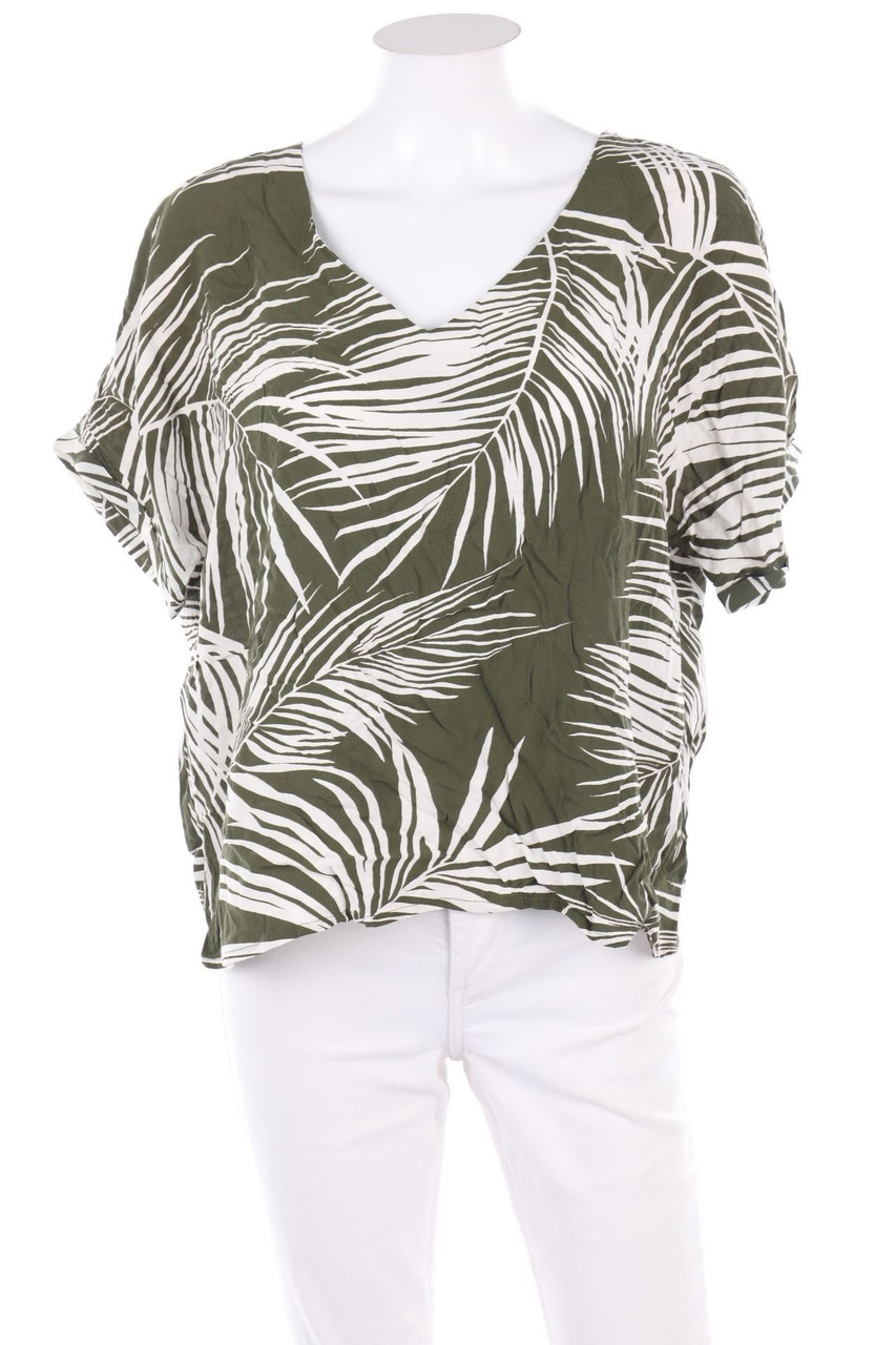 ONLY - Kurzarm-Bluse mit Print - D 40