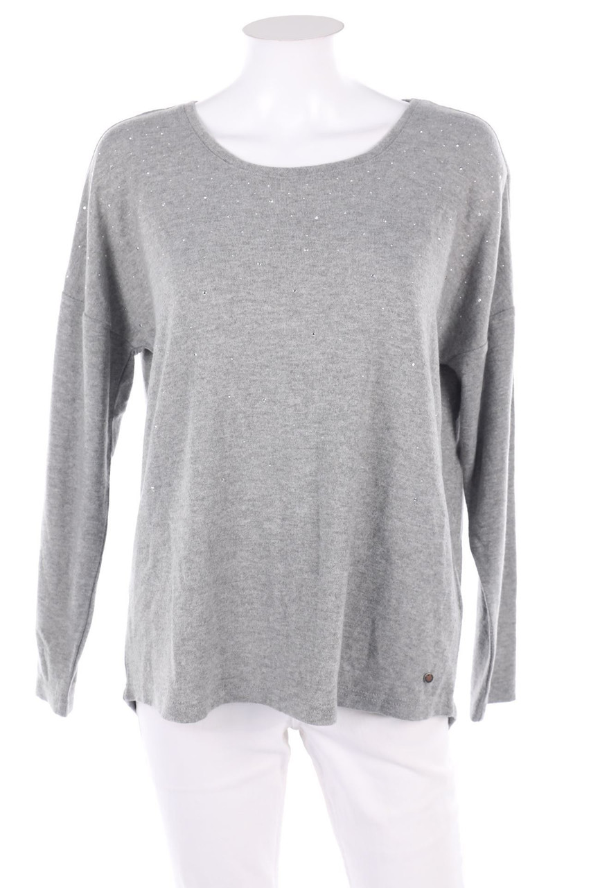 BROADWAY - Longsleeve-Shirt mit Strass-Steinen - M