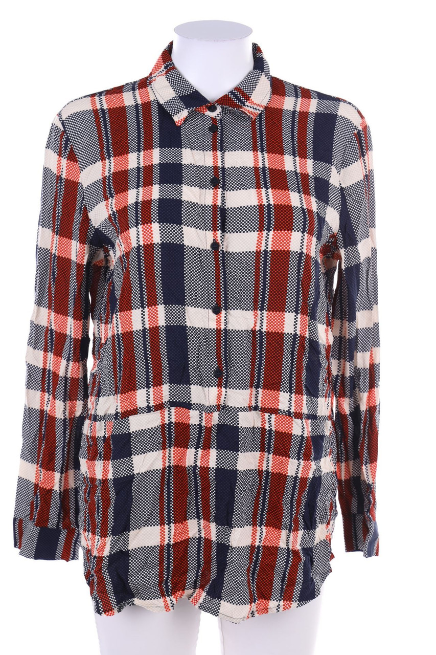 ESPRIT - Bluse mit Karo-Muster - D 38