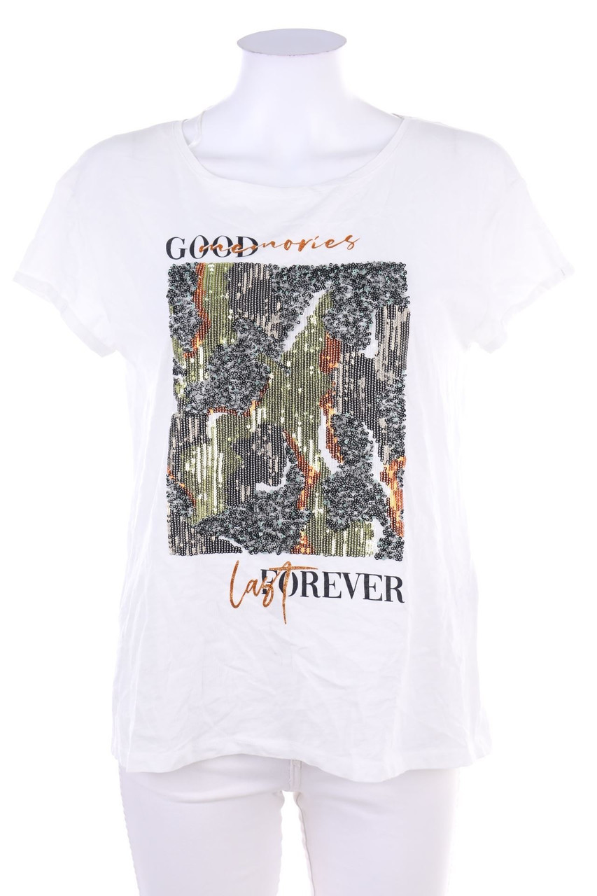 Street One - Kurzarm-Shirt mit Pailletten - D 38