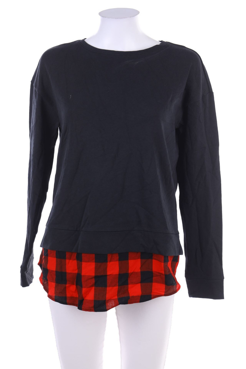 ESPRIT de corp - Sweatshirt im Layer Look mit Karo-Muster - S