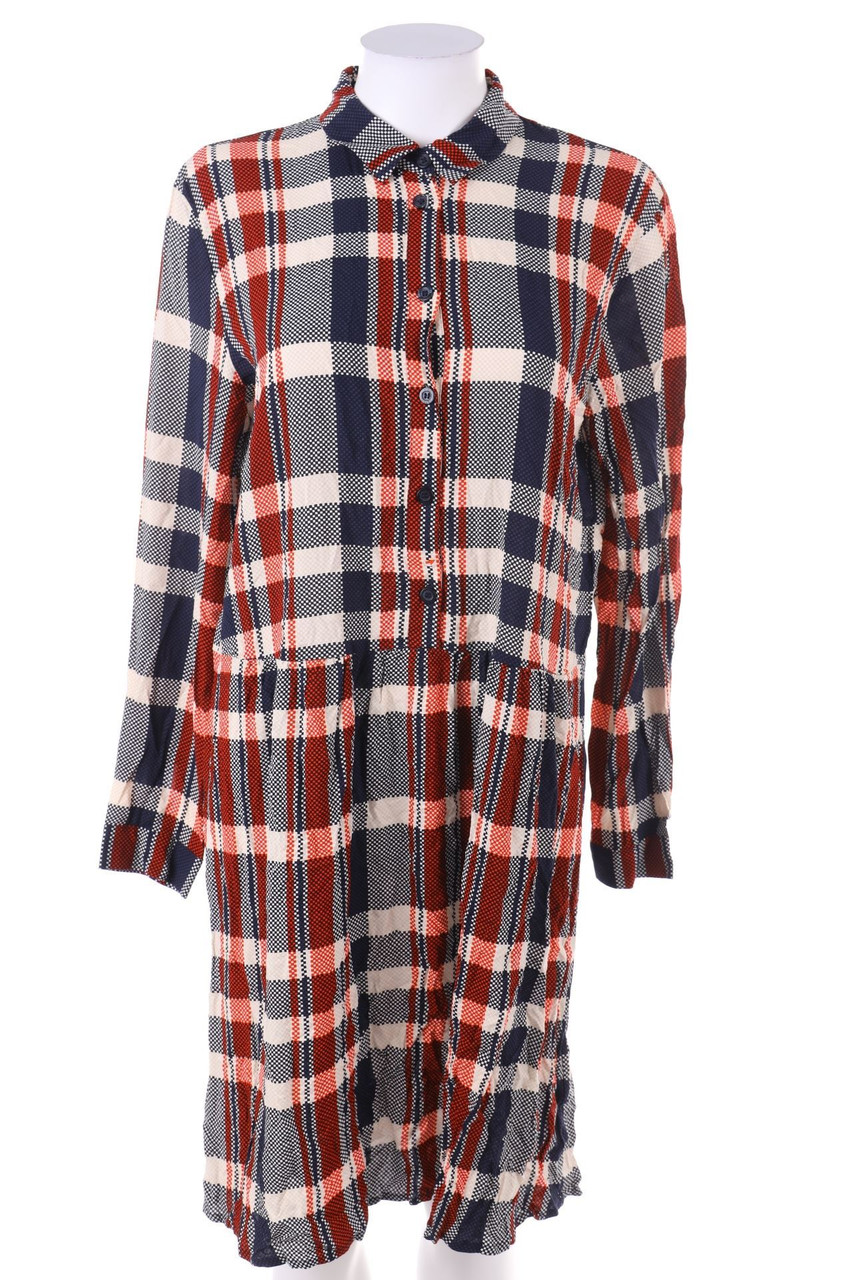 ESPRIT - Kleid mit Karo-Muster - D 38