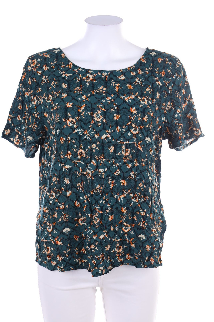 BROADWAY - Kurzarm-Bluse mit Print - M