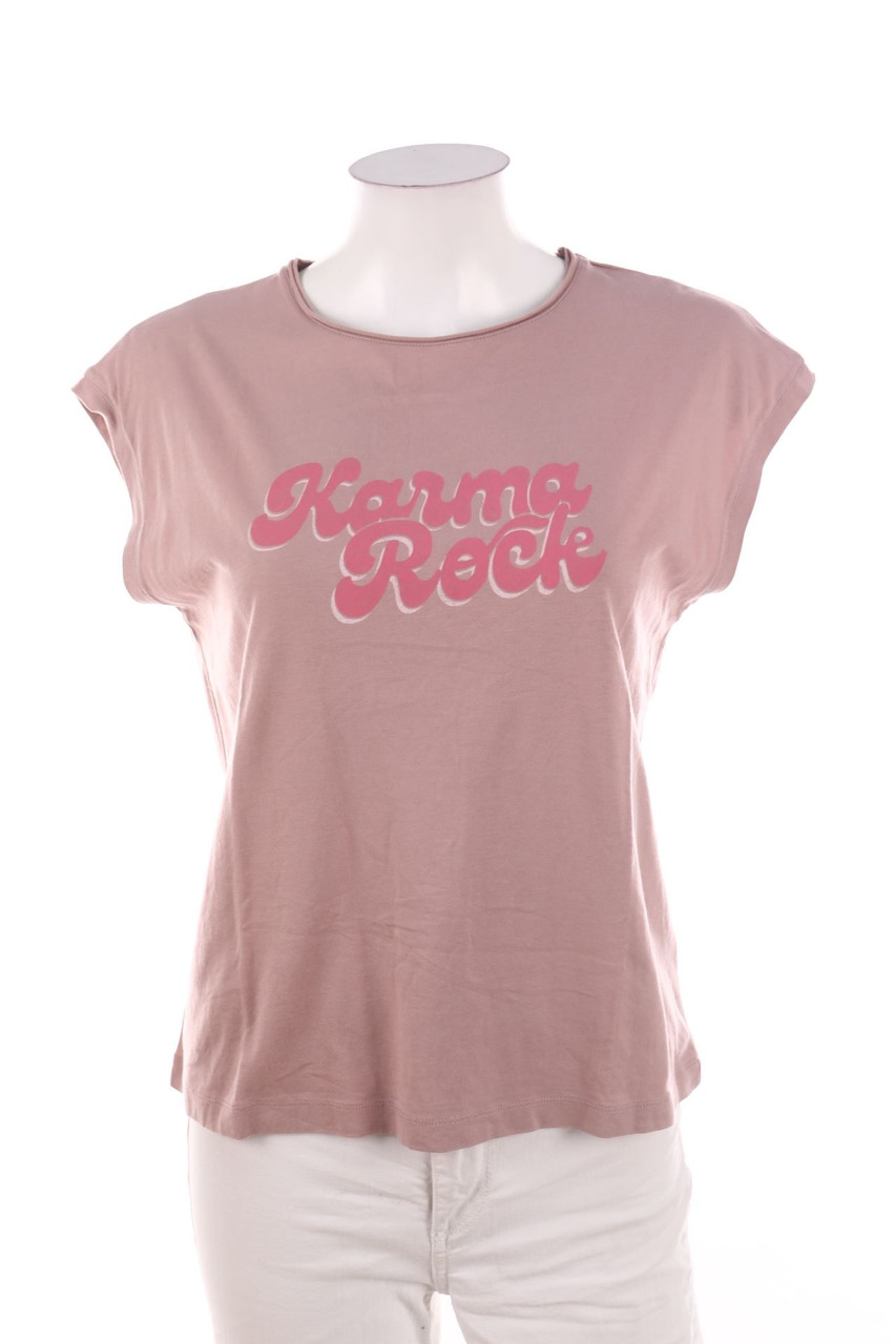 YUJ - Kurzarm-Shirt mit Statement-Print - D 38-40