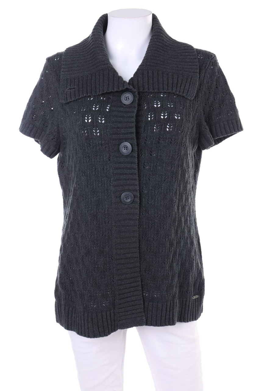 CECIL - Cardigan aus Baumwoll-Mix mit Lochstrick-Details - L