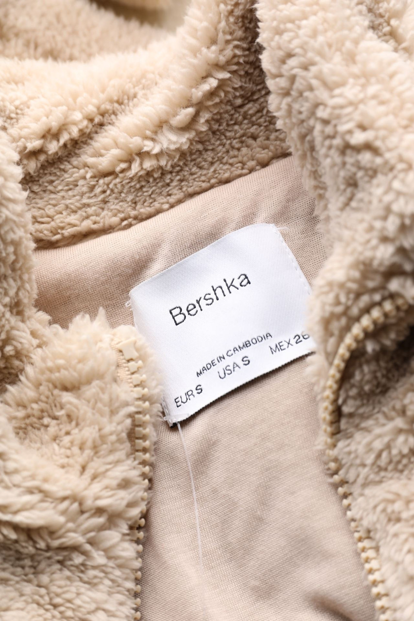 Bershka Cropped-Teddy-Jacke S
