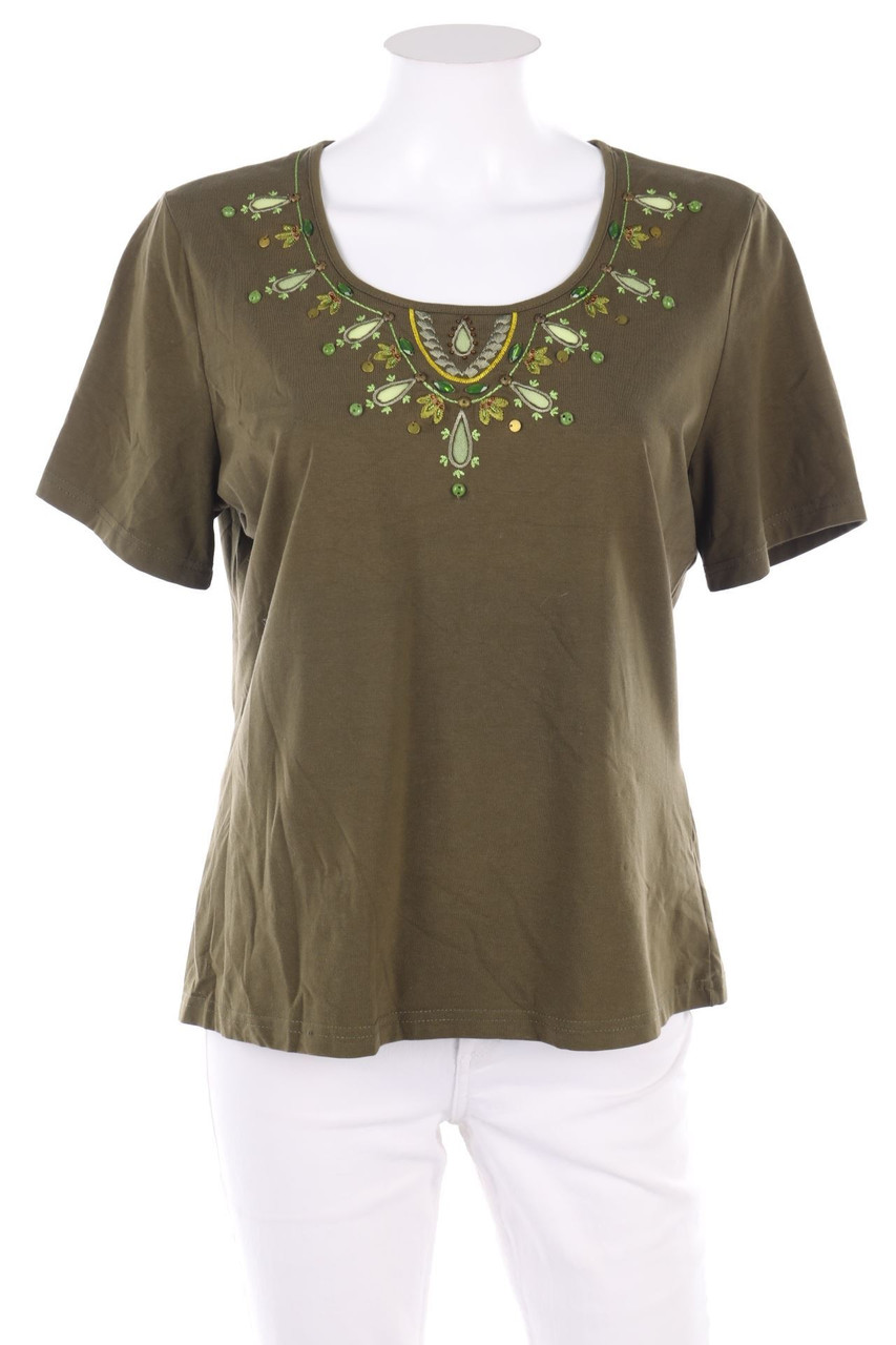 BASLER - Kurzarm-Shirt mit Perlen - D 40