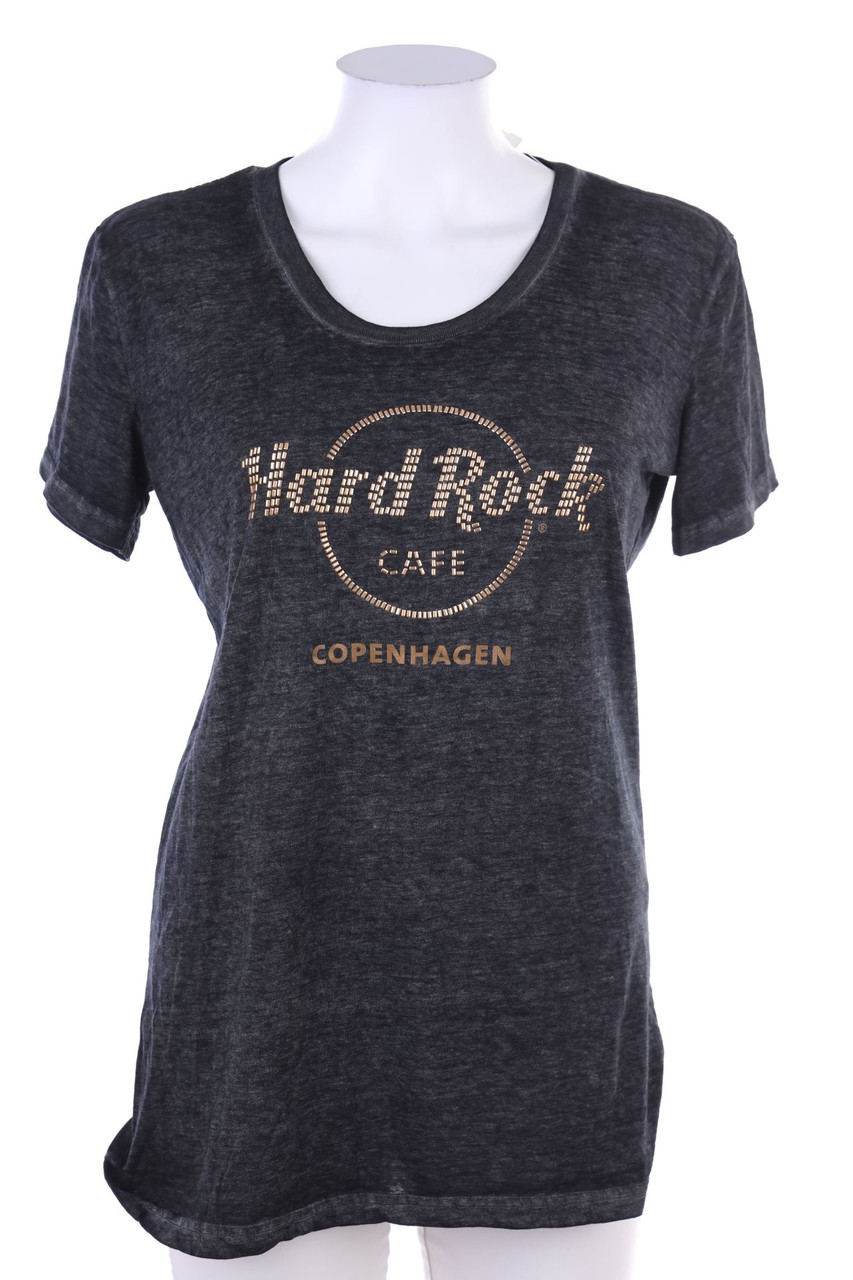 Hard Rock Cafe - Kurzarm-Shirt mit Logo-Applikation - L