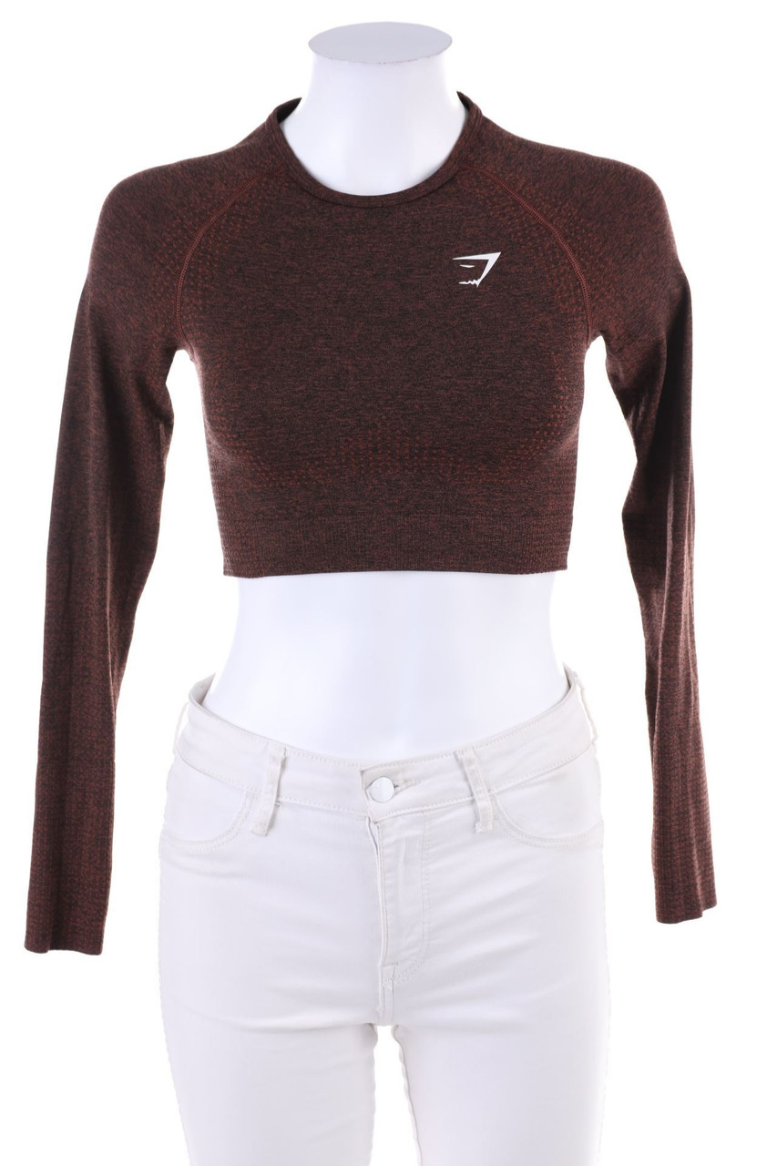 GYMSHARK - Sport Longsleeve-Shirt mit Logo-Print - D 32