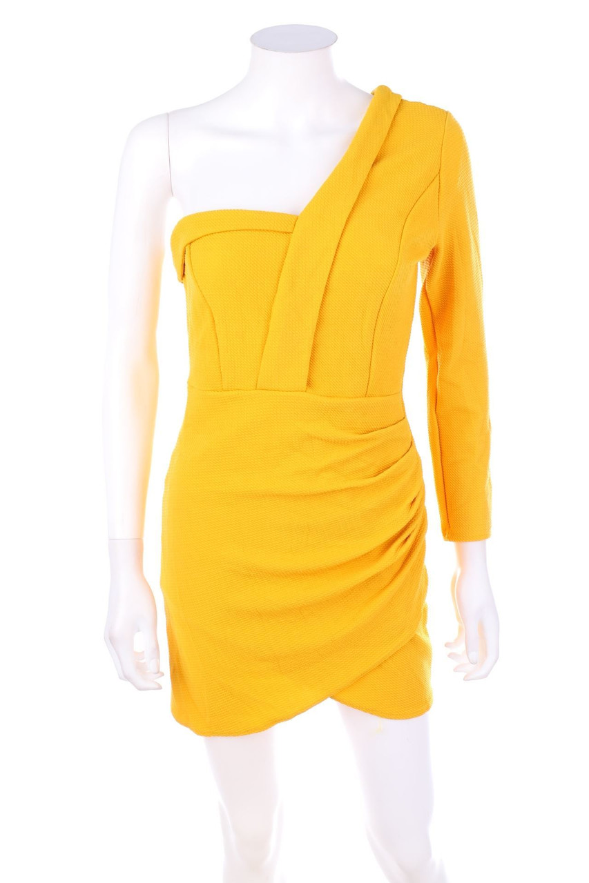 Ohne Label - One Shoulder-Kleid in Wickel-Optik - M