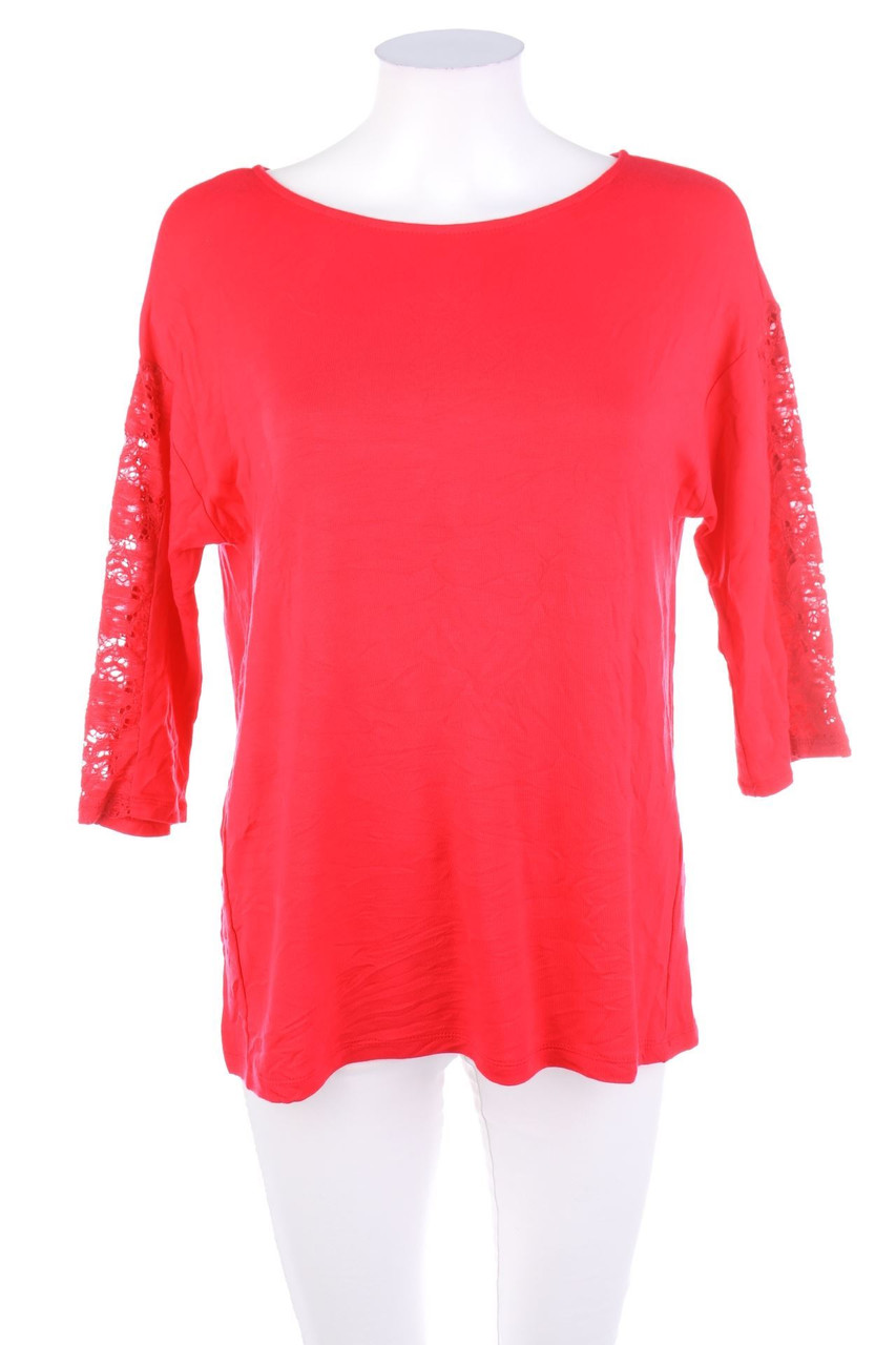 s.Oliver - 3/4-Arm-Shirt aus Viskose-Mix mit Spitze - D 38